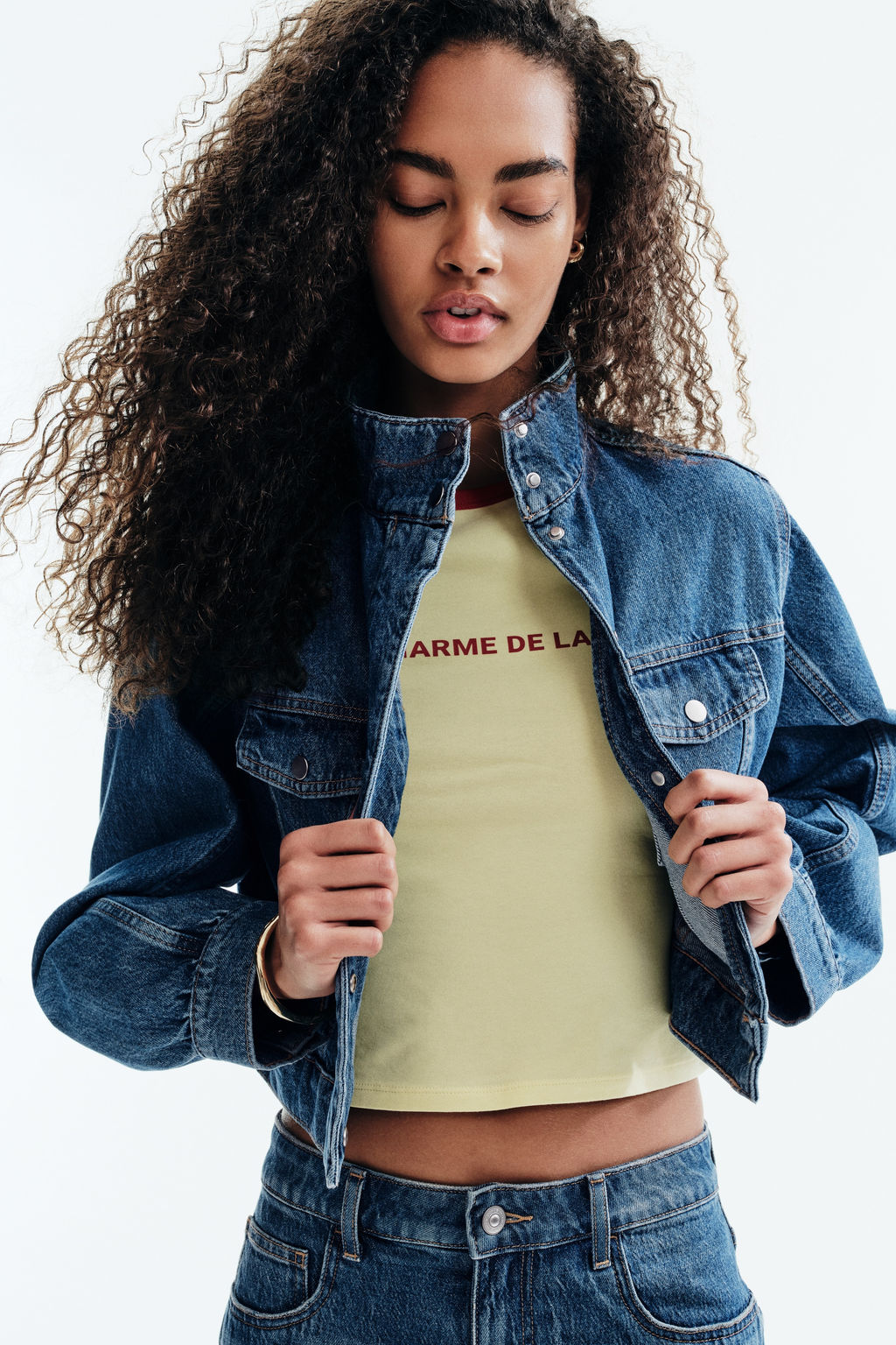 Cazadora denim cropped - H&m фото 6
