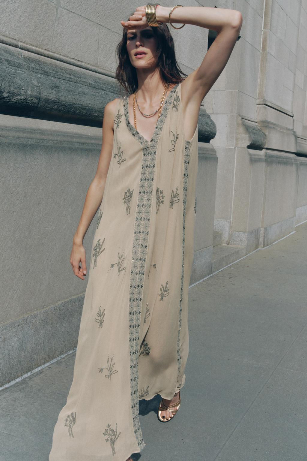 ZW COLLECTION BEADED EMBROIDERED DRESS - Zara фото 2