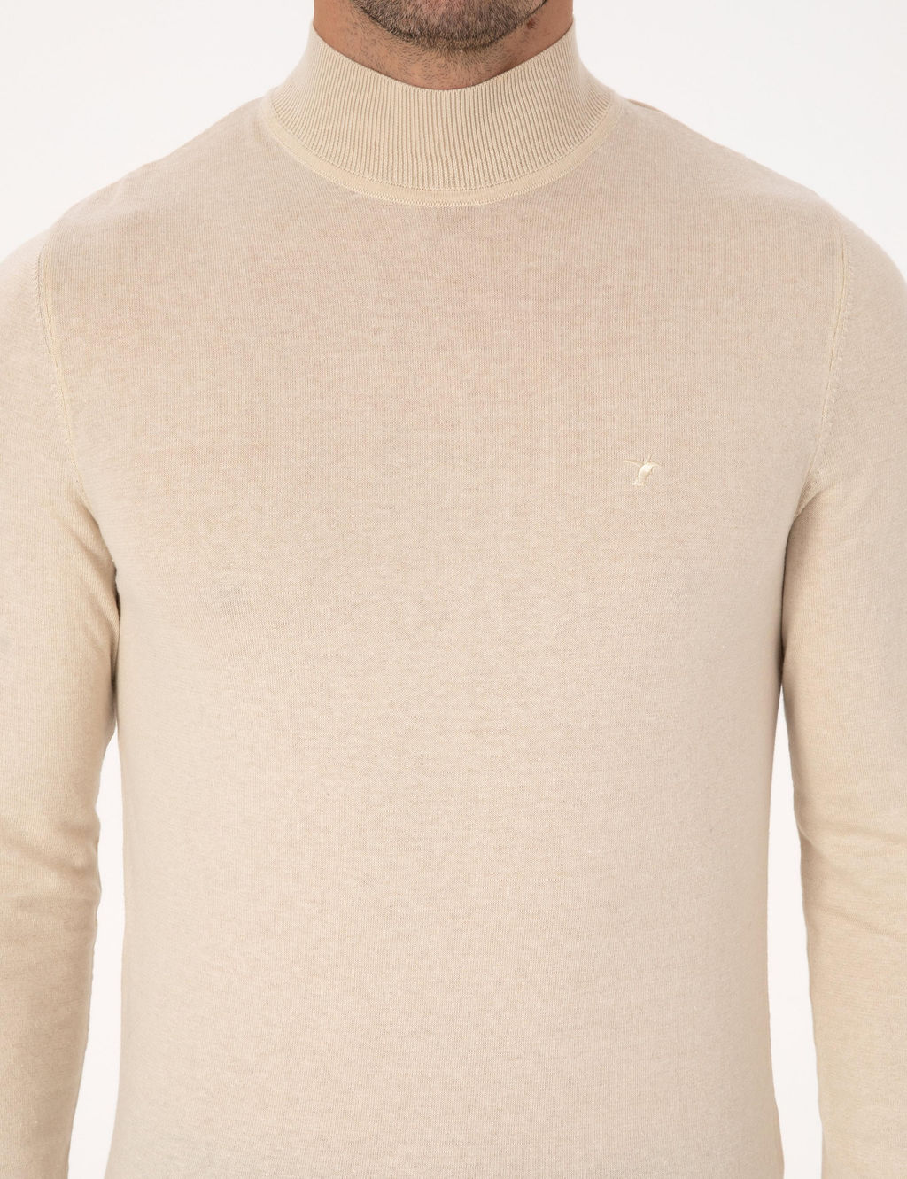 Bej Slim Fit Basic Kazak - Cacharel фото 6