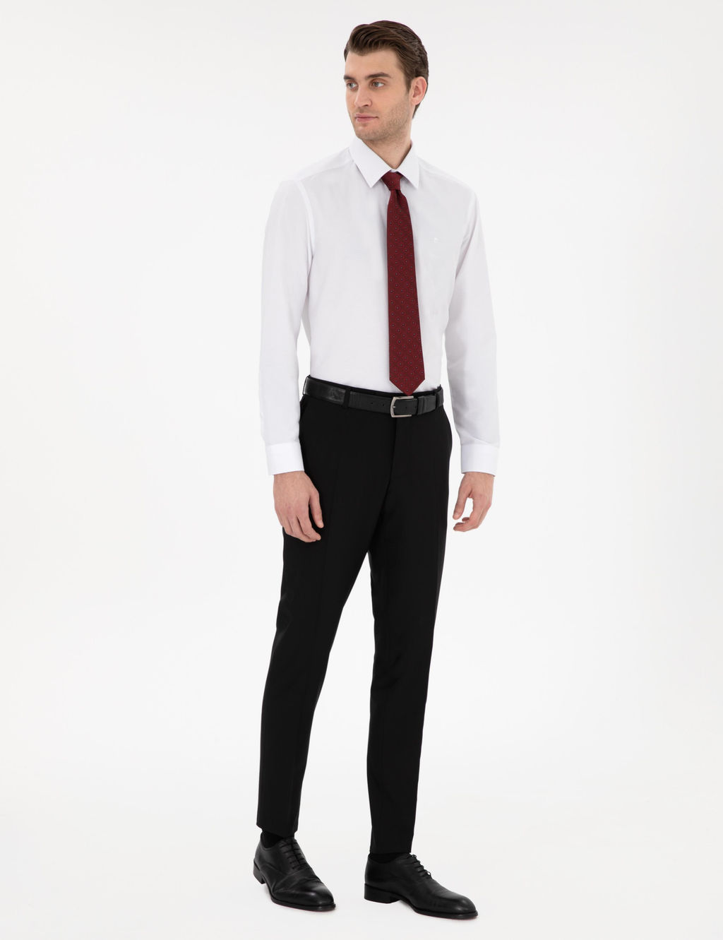 Beyaz Regular Fit Uzun Kollu Basic G_mlek