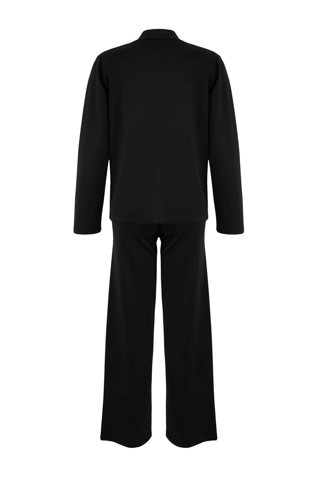 Lacivert V Yaka Dugme Detayl? H?rka-Pantolon Triko Alt - Ust Tak?m TWOAW26AU00045 - Trendyolmilla фото 10