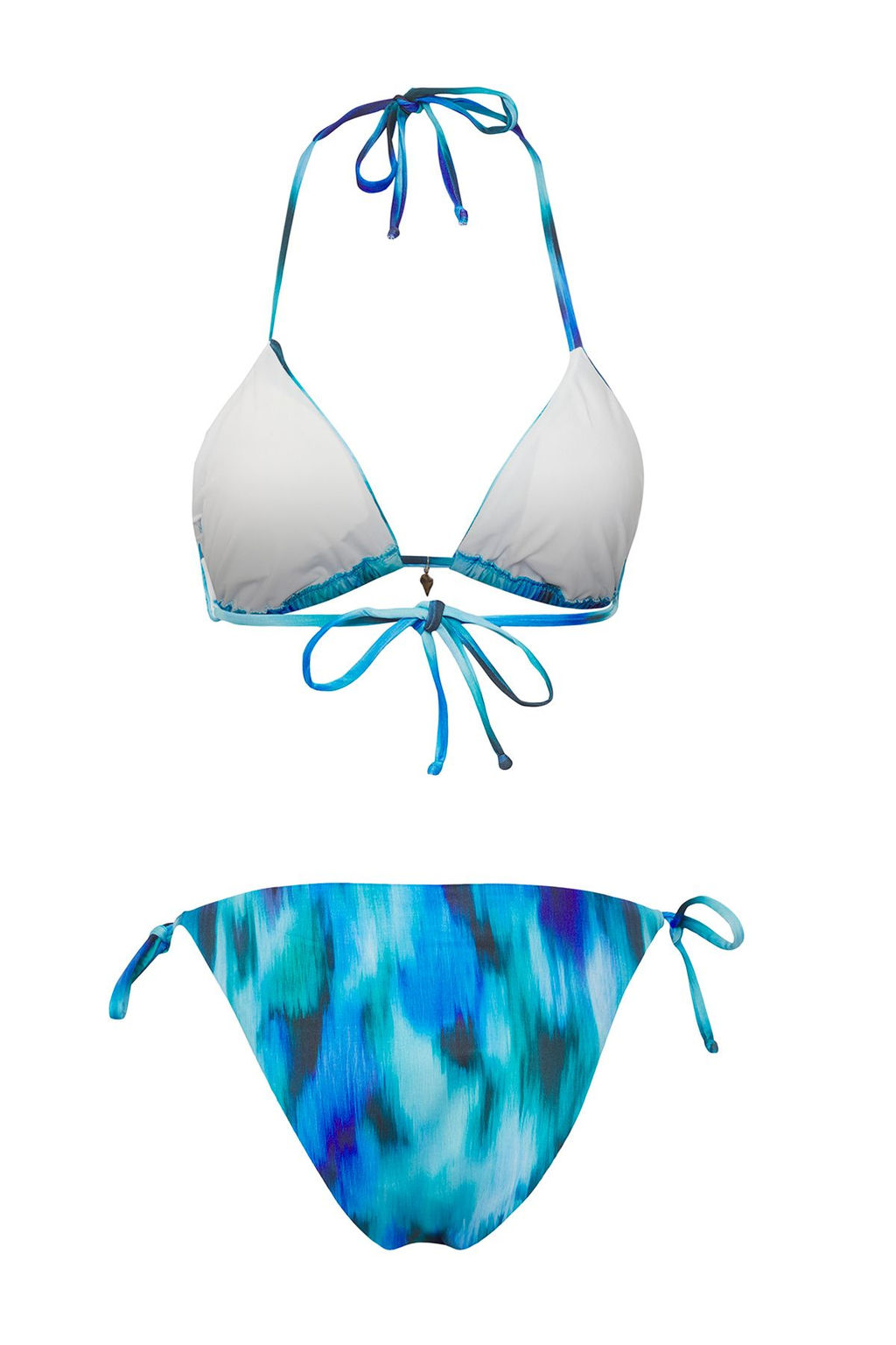 TRENDYOLMILLA Soyut Desenli Ucgen Aksesuarl? Regular Bikini Tak?m? TBESS25BT00001 фото 10