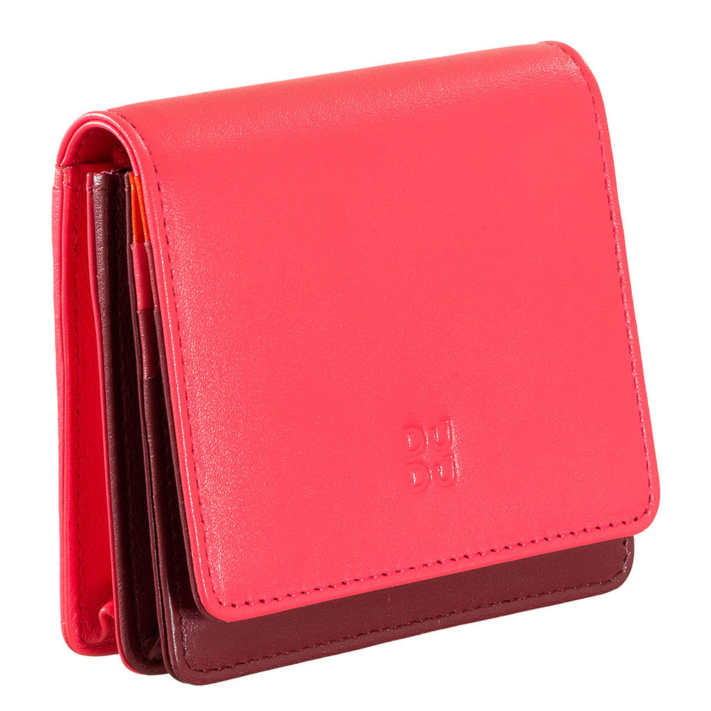 Итальянский кожаный кошелек DuDu серии Flores | малиновый - Dudubags фото 4