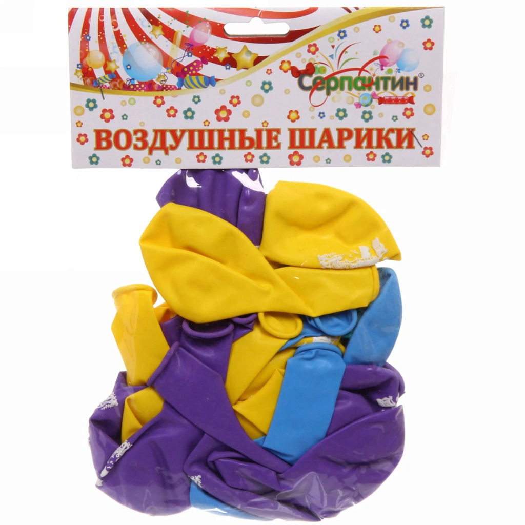 Воздушные шары 50 шт, 10"/25см "Пиратский корабль", (микс)