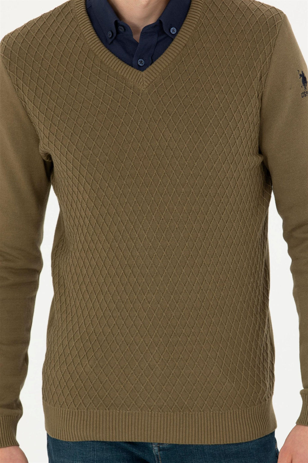 Мужской свитер цвета хаки - U.s. polo assn фото 6