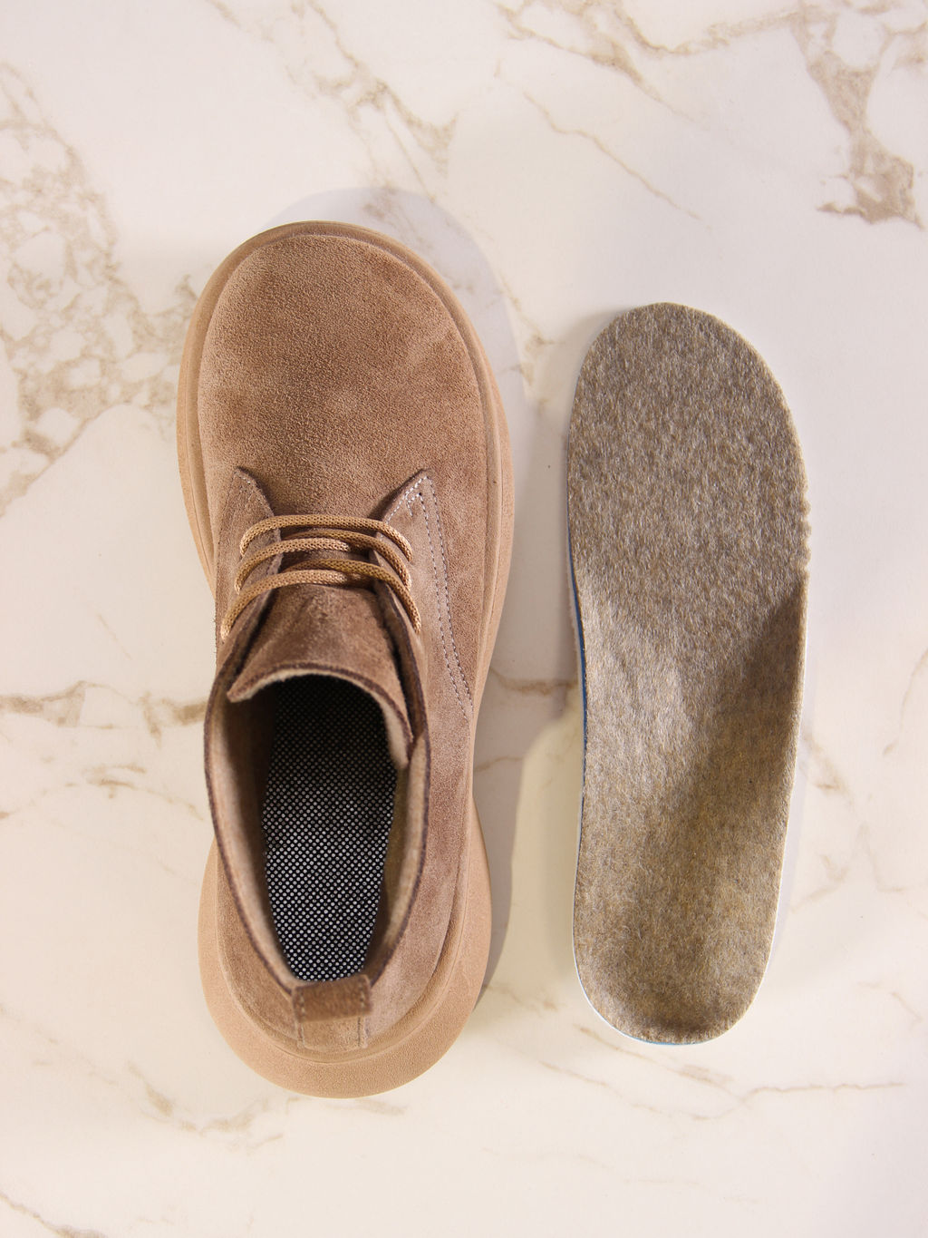 Ботинки EDART 308.927ka.Серо-коричневая замша/шерсть фото 6