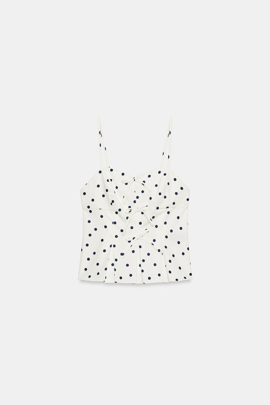 TOP PEPLUM LUNARES / Azul / Blanco - Zara фото 7