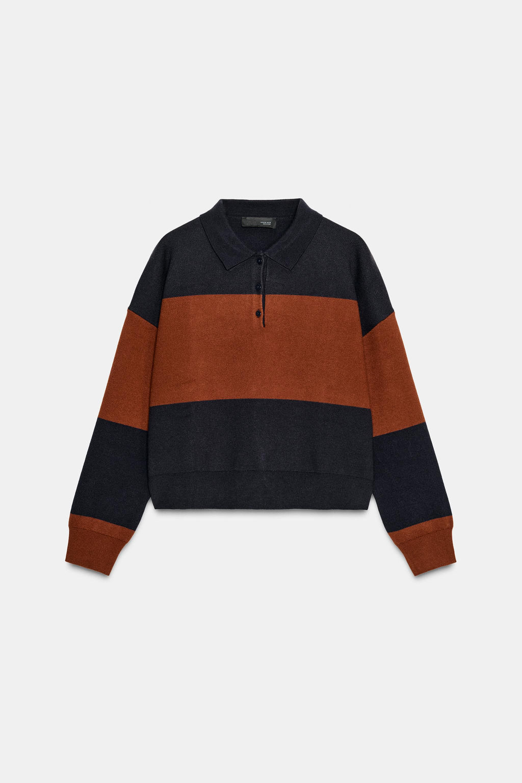 STRIPED KNIT POLO JUMPER - Zara фото 4
