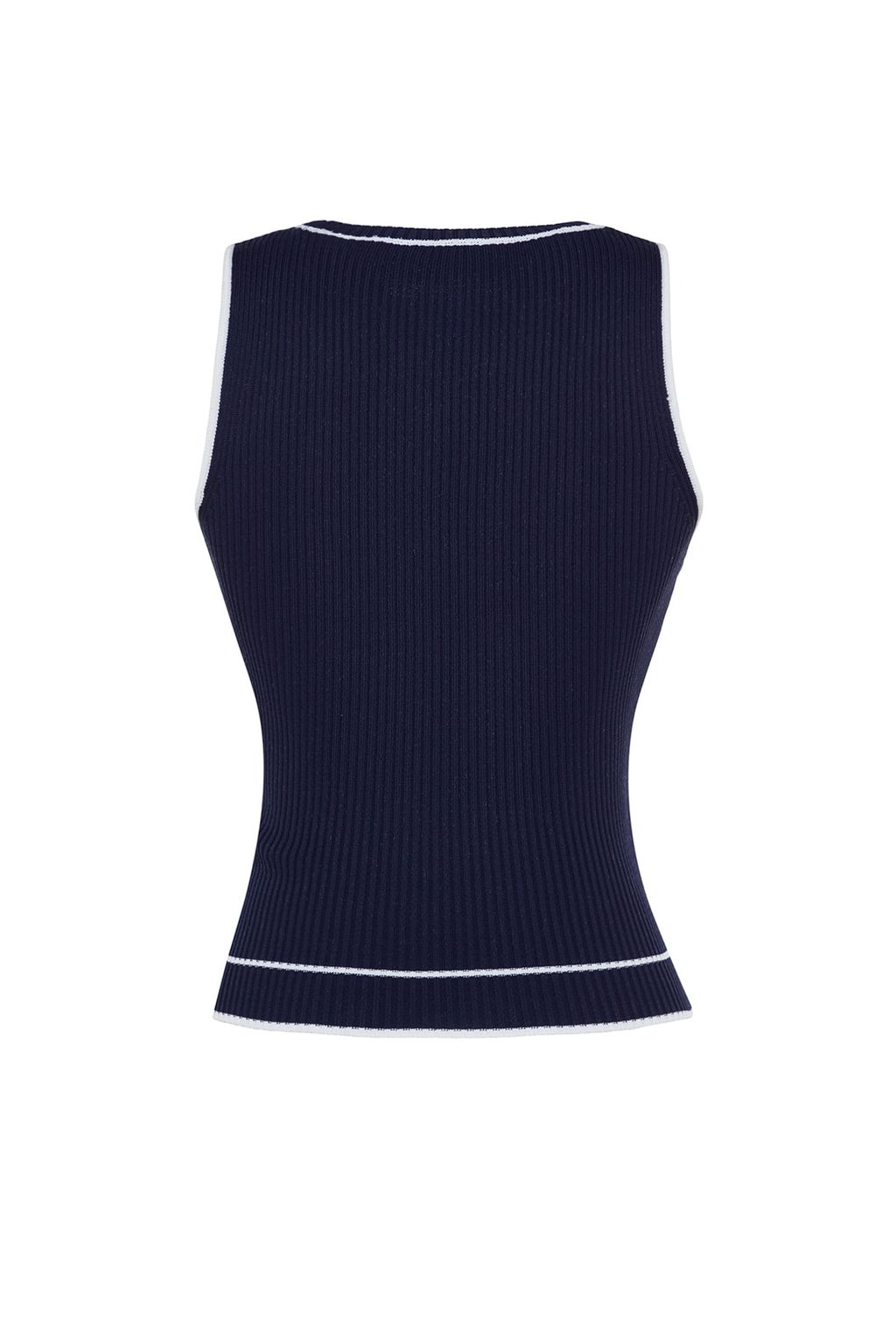 Lacivert Basic Renk Bloklu Ince Bluz TWOSS23BZ00611