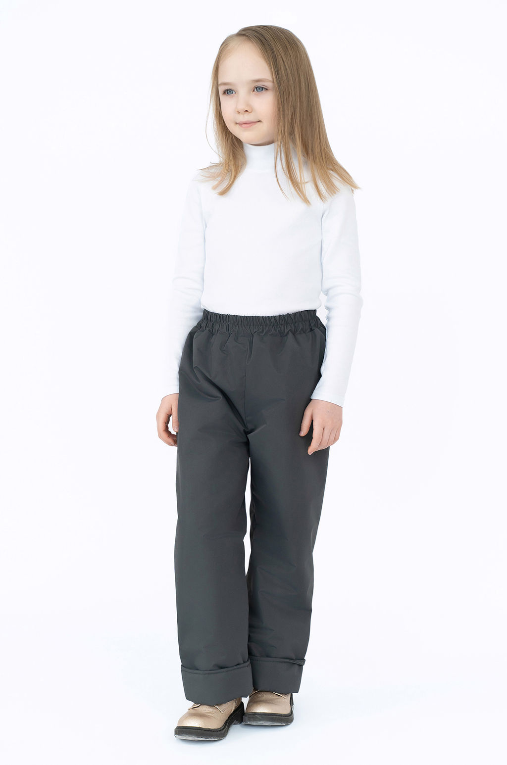 Брюки на поясе мембранные демисезонные черные - Arctic kids фото 7