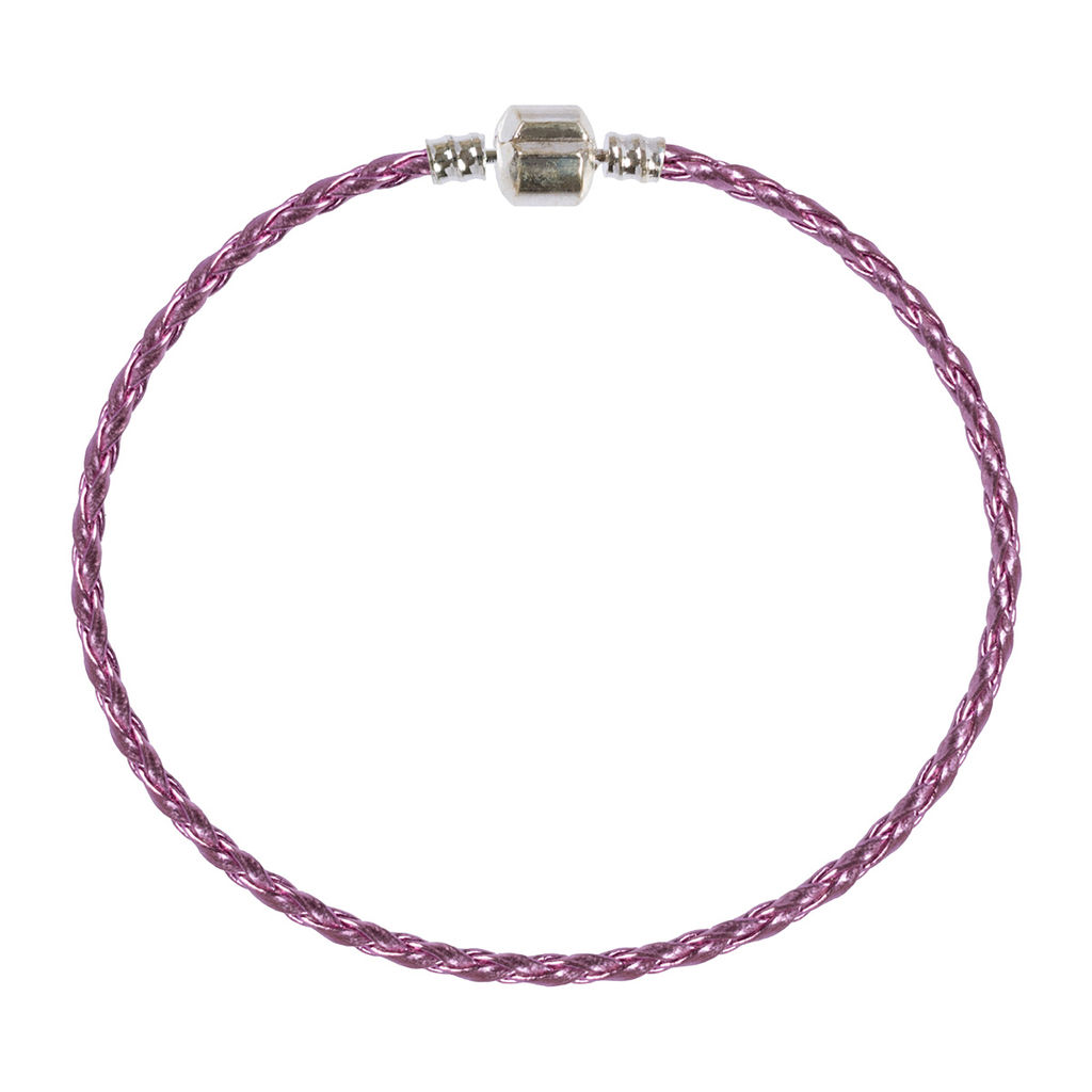 Zlatka Браслет плетеный RBL-02 23 см 5 шт СК/Распродажа №20 розовый металлик