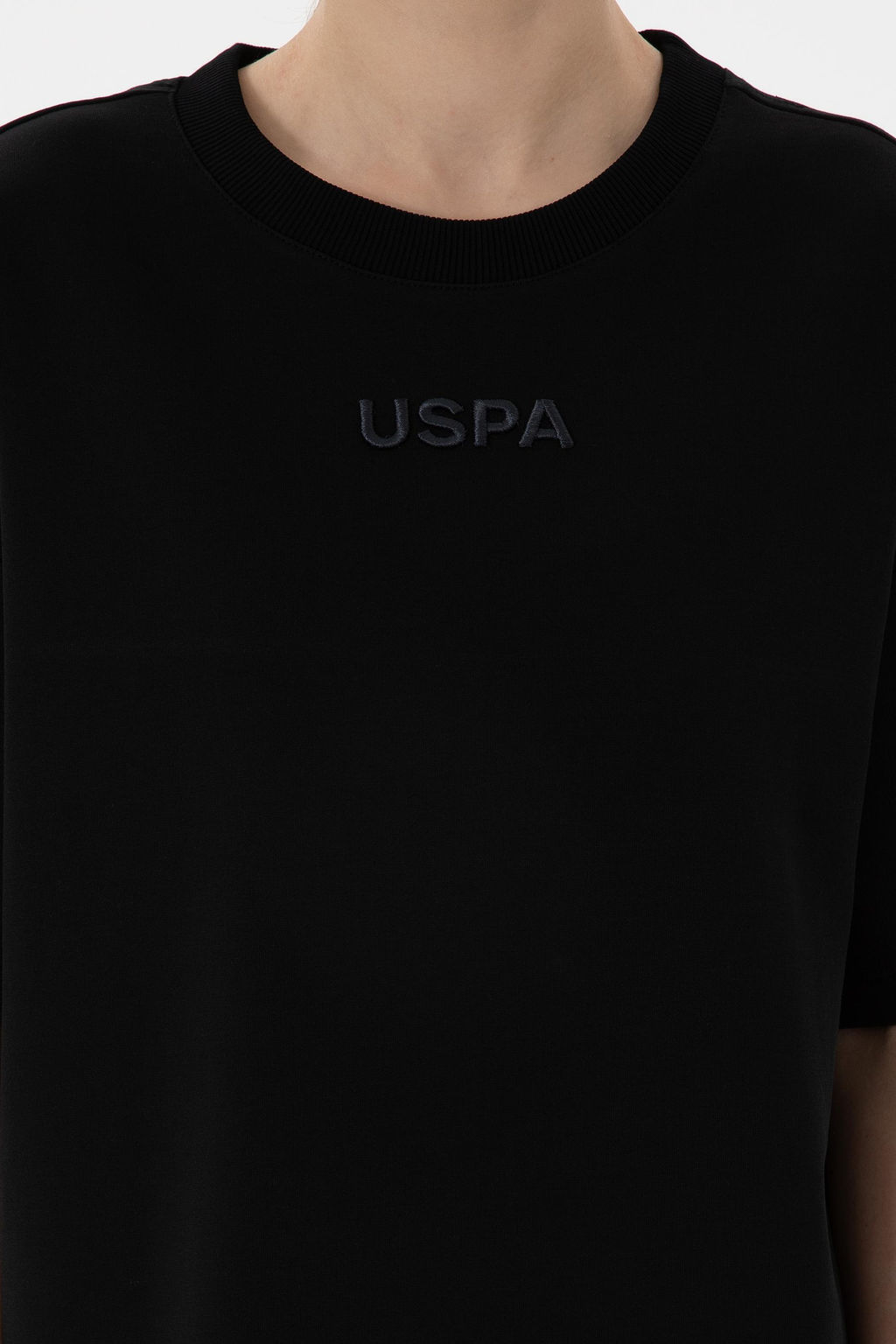 Kad_n Siyah Oversize Bisiklet Yaka Ti__rt Sepette S_rpriz _ndirim - U.s. polo assn фото 6