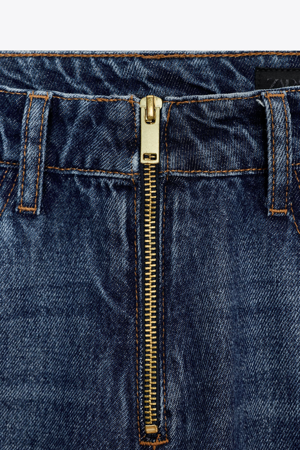 MID-WAIST BELTED WIDE-LEG JEANS - Zara фото 11