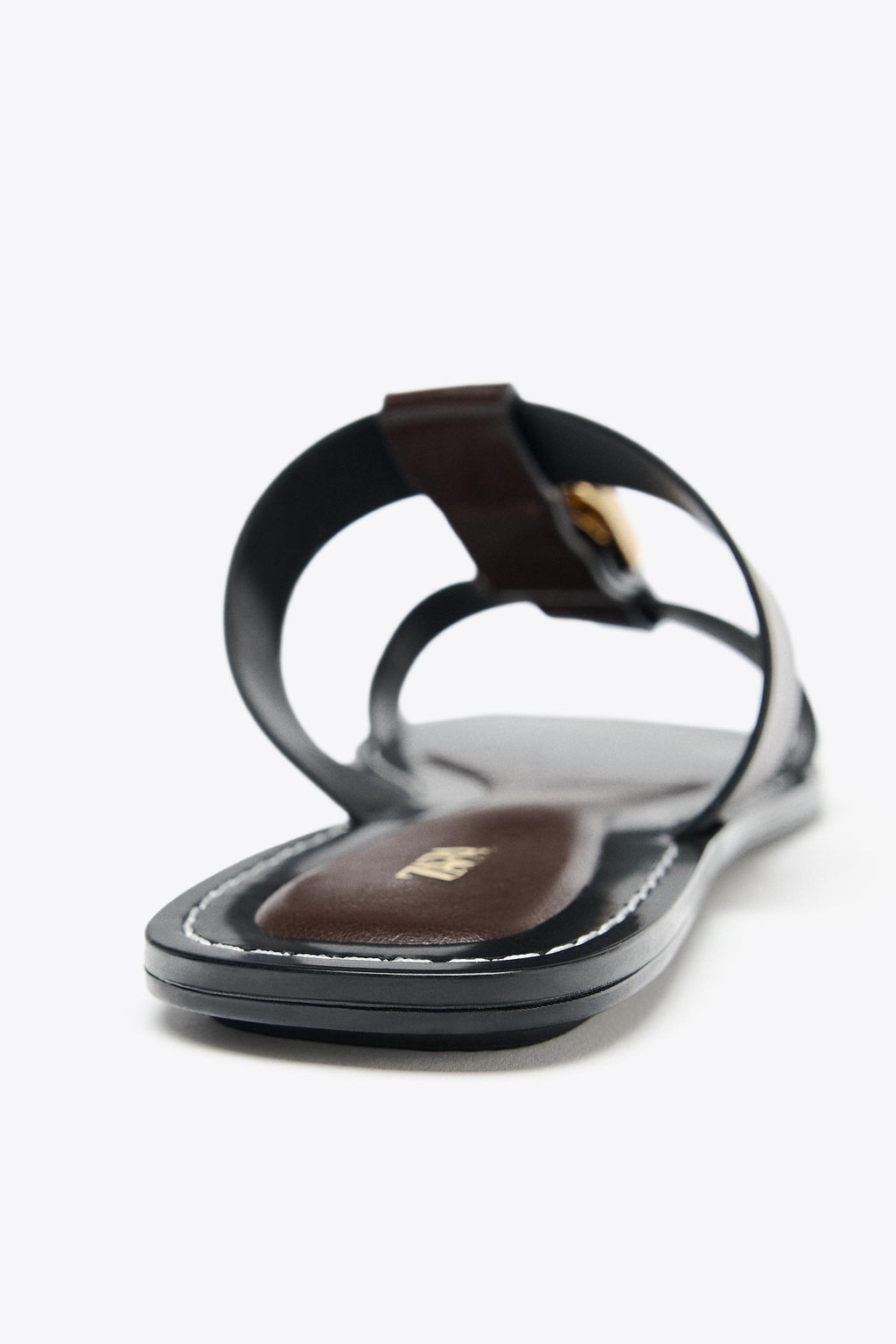 DOUBLE-STRAP FLAT SANDALS WITH BUCKLE - Zara фото 16