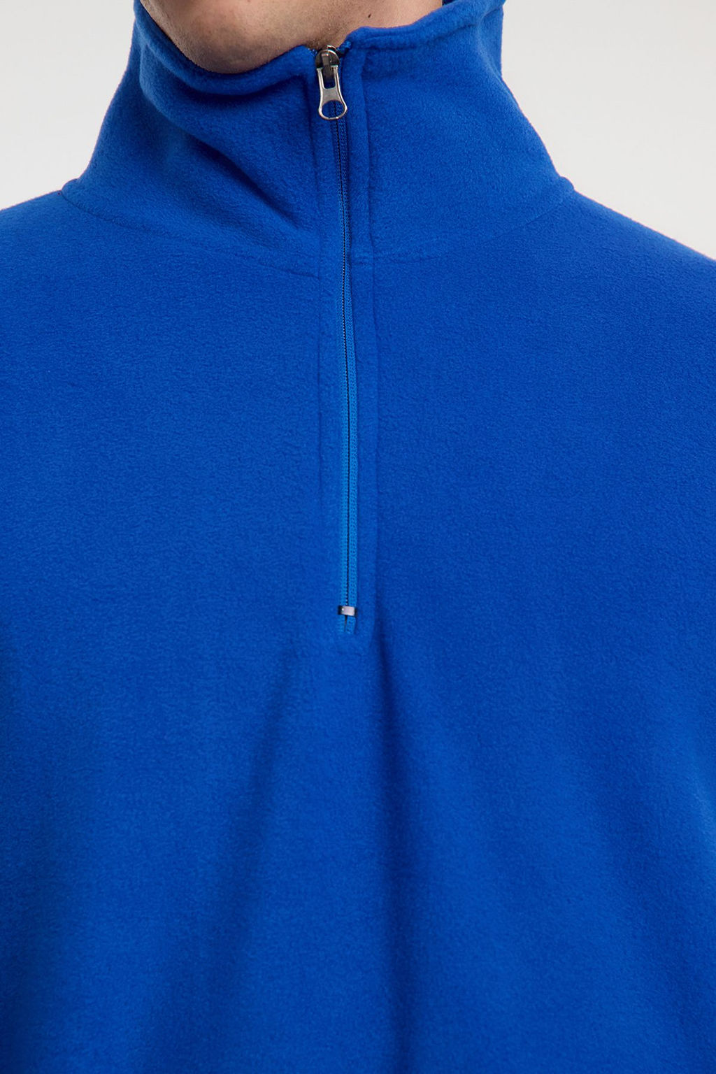 TRENDYOL MAN Saks Regular/Normal Kesim Dik Yaka Anti-Pilling S?cak Tutan/Polar Sweatshirt TMNAW25SW00182 - Trendyolmilla фото 9