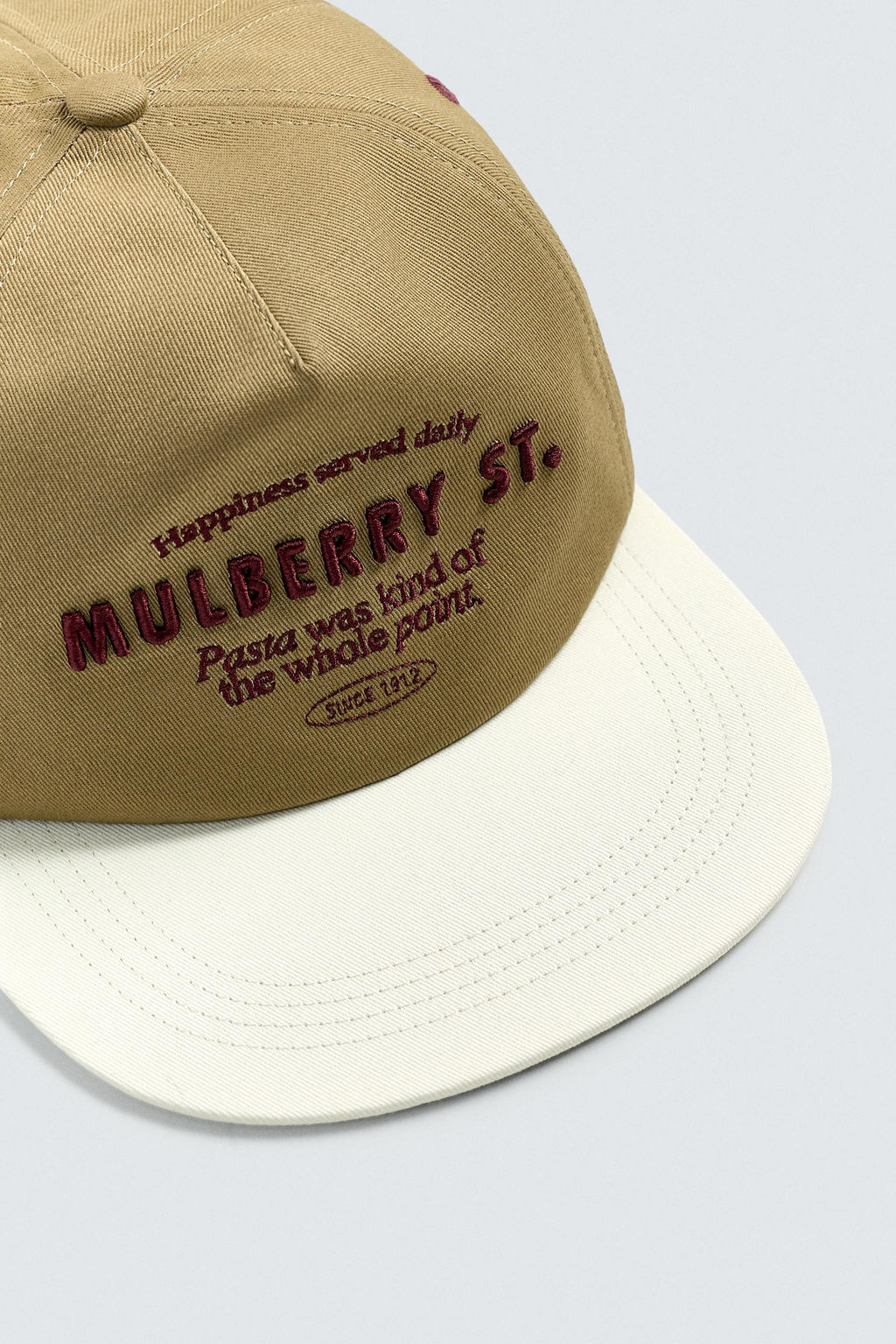 EMBROIDERED FLAT PEAK CAP - Zara фото 3