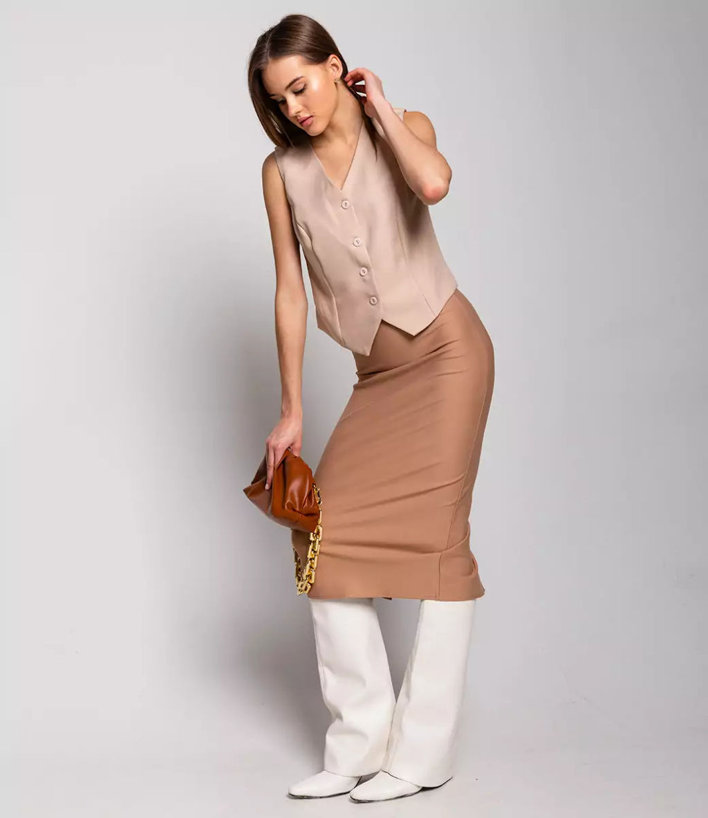 Юбка #КТ318 (1), бежевый