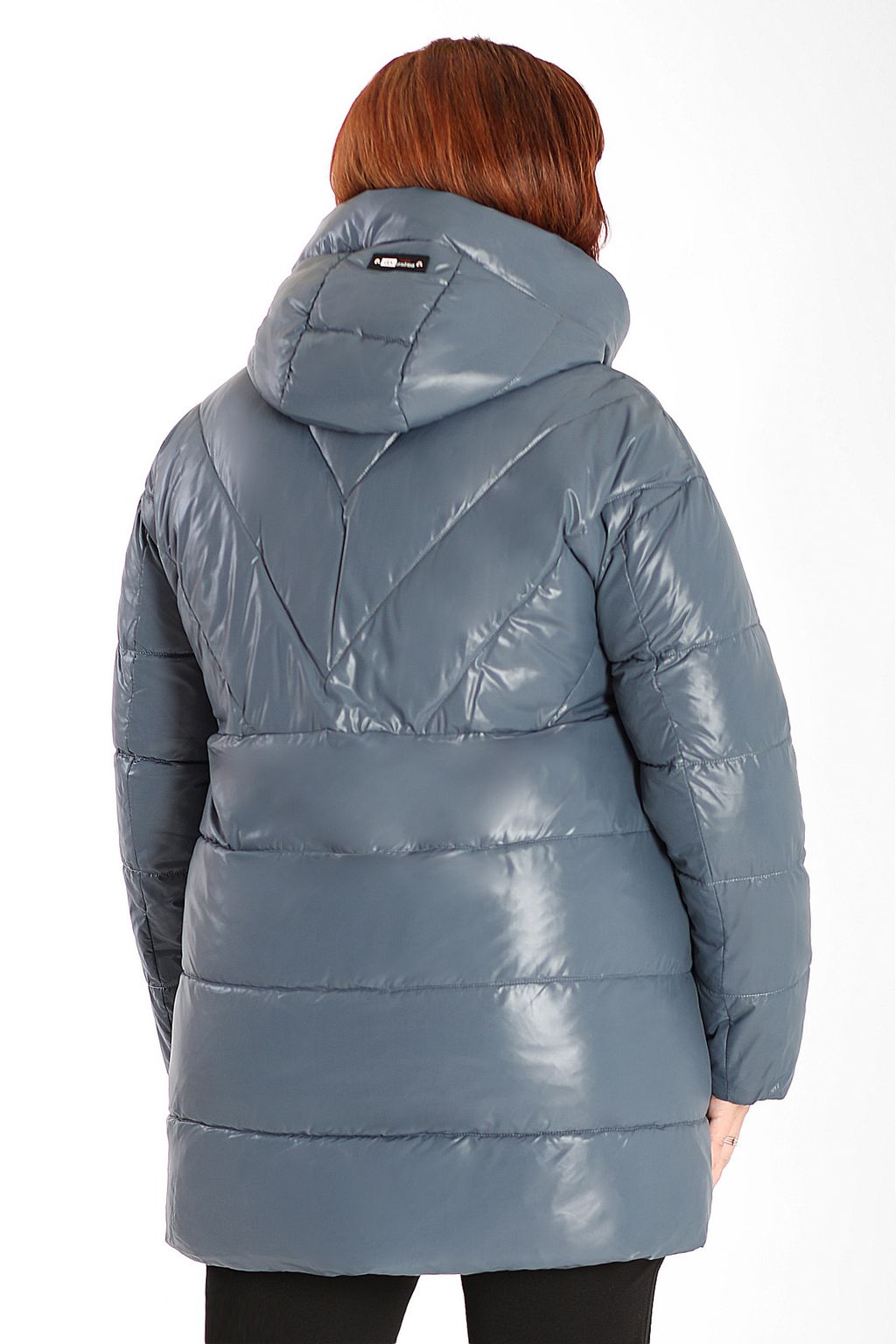 Дутик женский зимний синий больших размеров - Almond фото 4