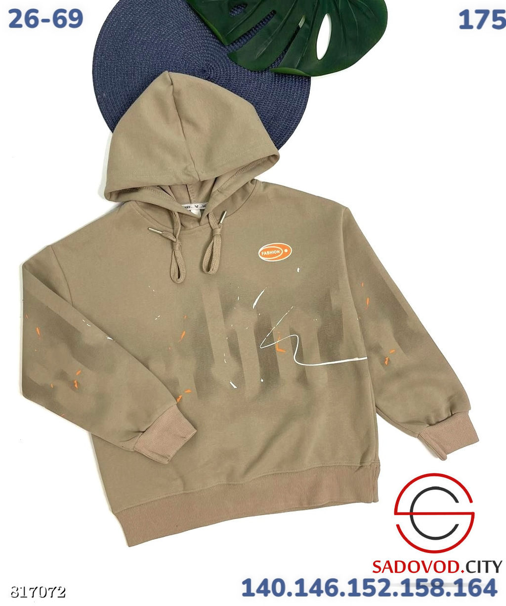 Толстовка с капюшоном выполнена из трикотажа - Bruno фото 5