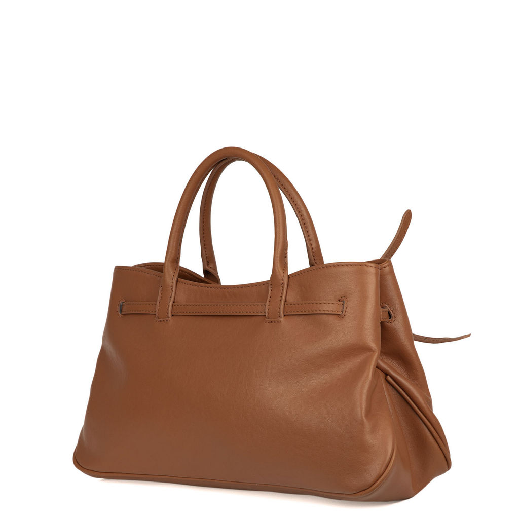 7019 walnut color, Женская кожаная сумка, Barcelo Biagi