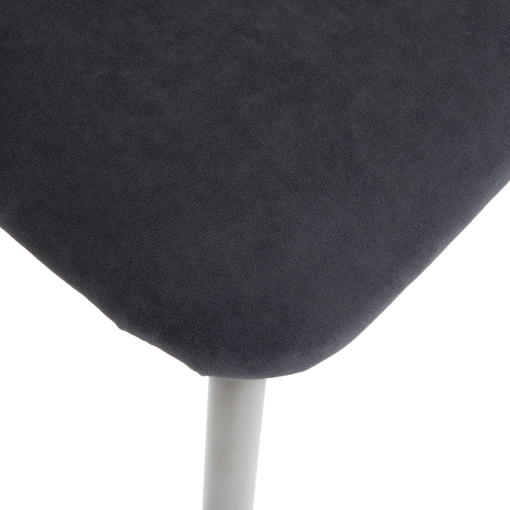 Стул "Хлоя" велюр серый (Ним 40) н.хром