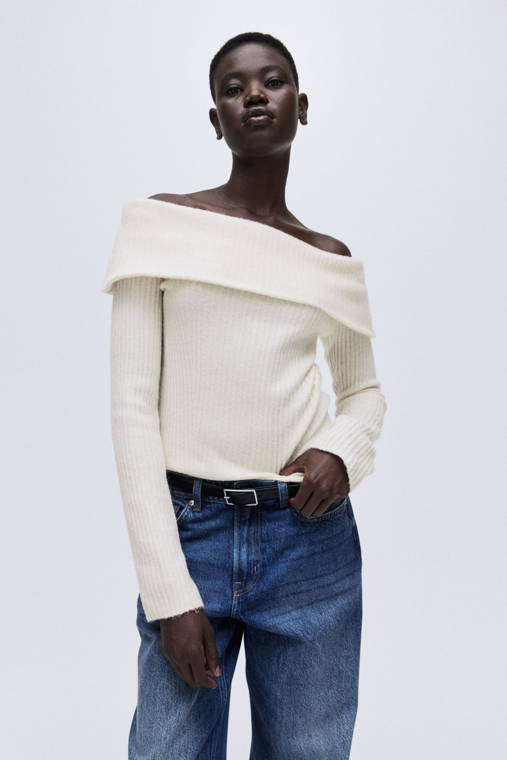 Top off-the-shoulder en punto de canal? - H&m фото 5