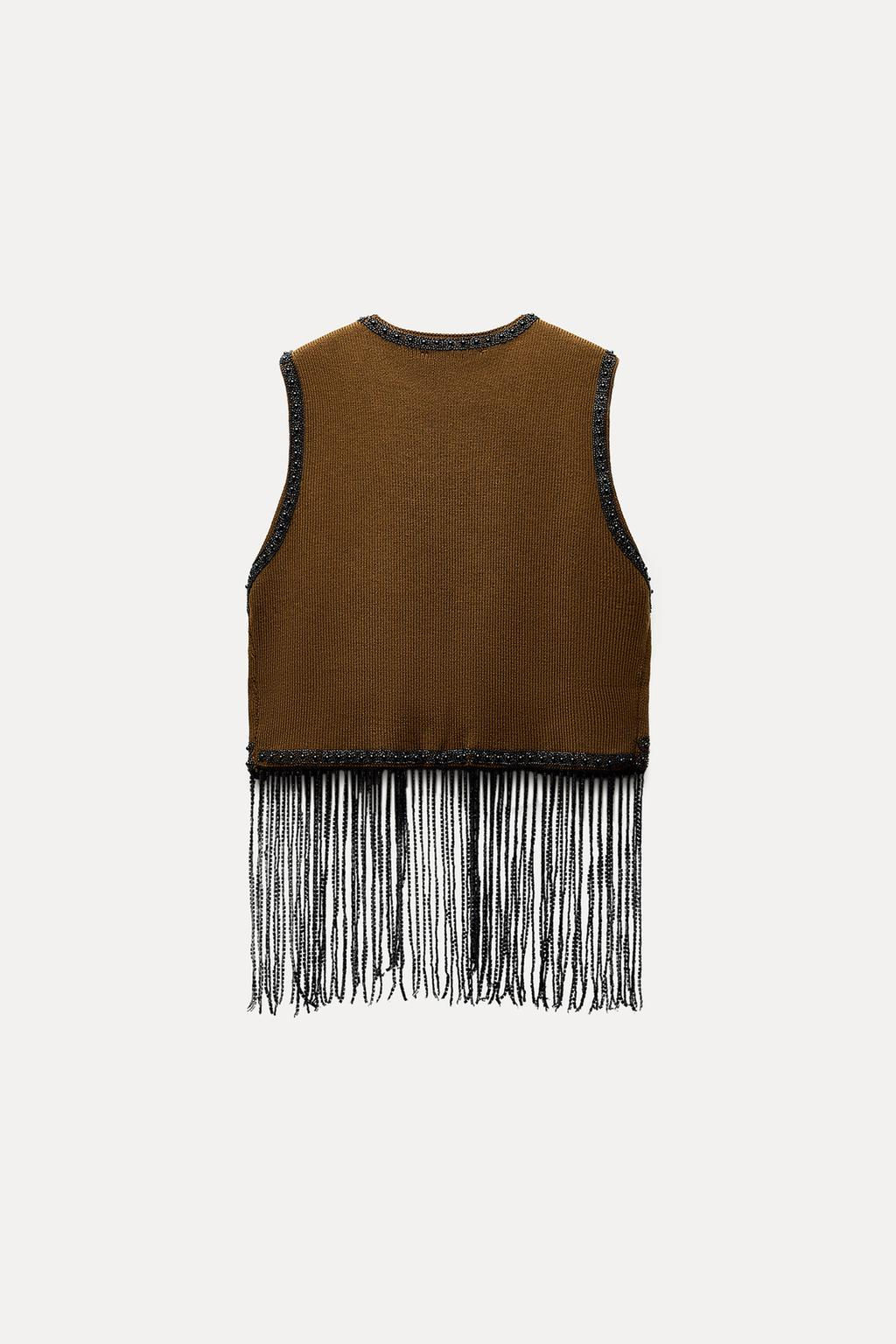 BEADED KNIT VEST - Zara фото 7