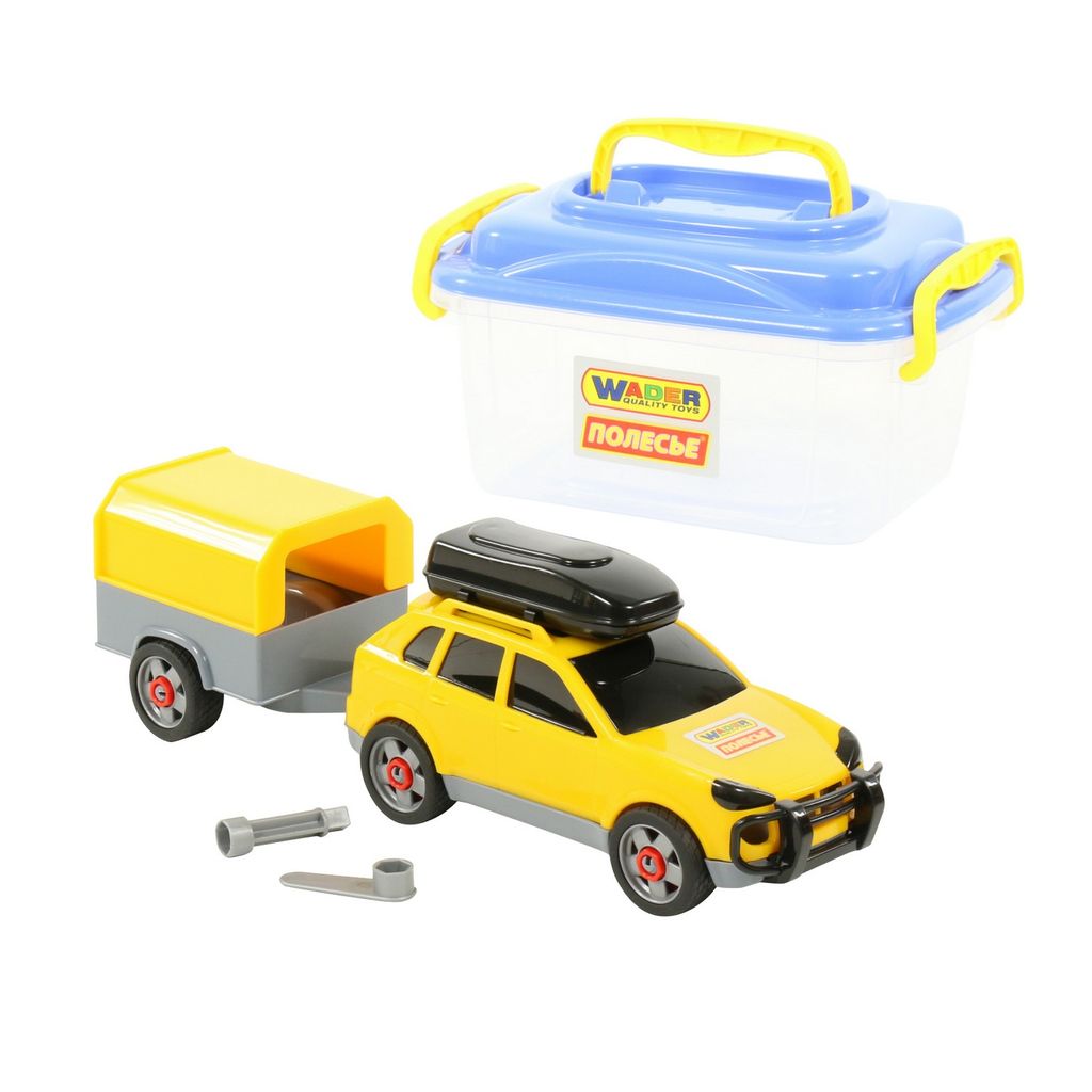 Конструктор Автомобиль легковой с прицепом (в контейнере) - Полесье фото 9