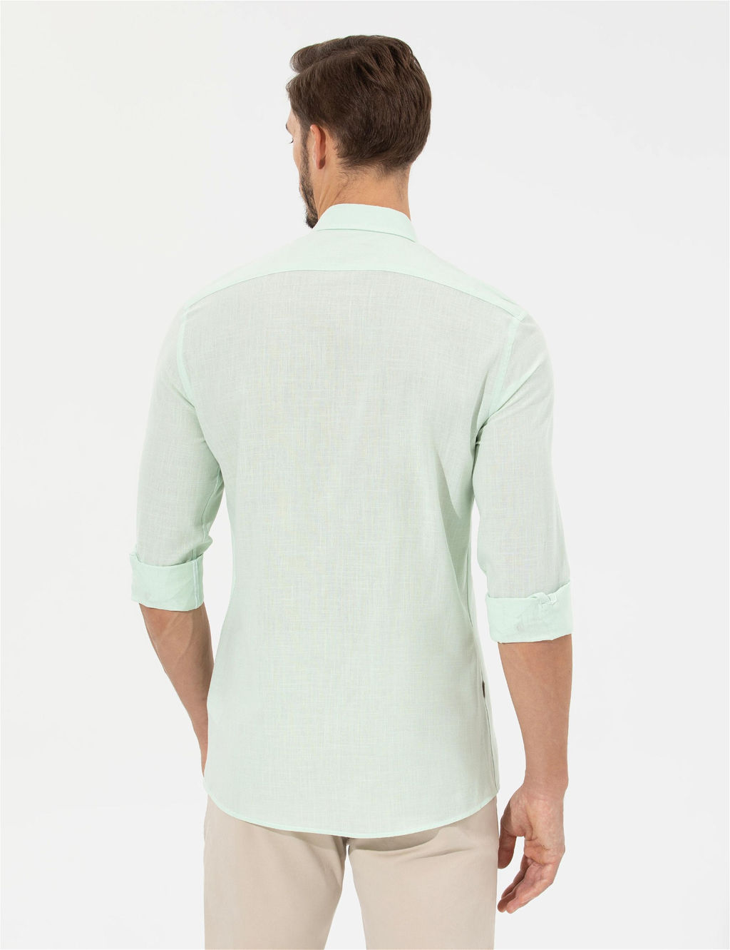 Ye_il Slim Fit Uzun Kollu G_mlek