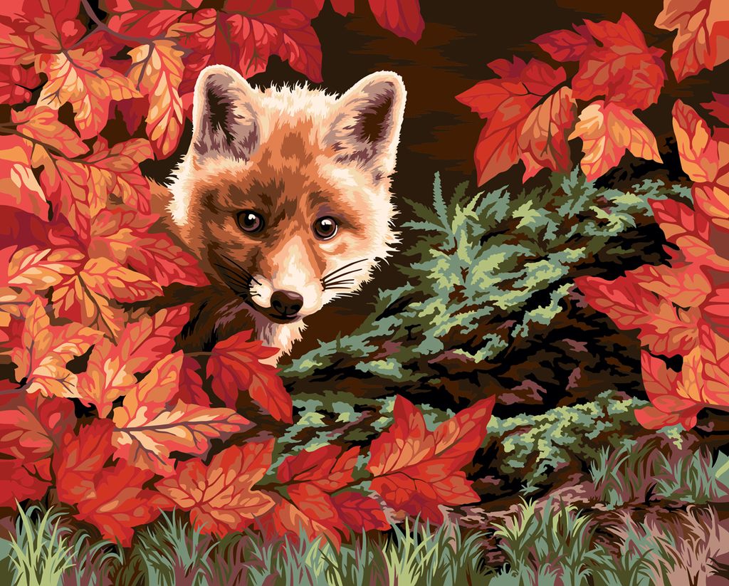 ФРЕЯ PNB-1 №50 Набор для раскрашивания по номерам (на холсте) 40 х 50 см Хитрый лисёнок