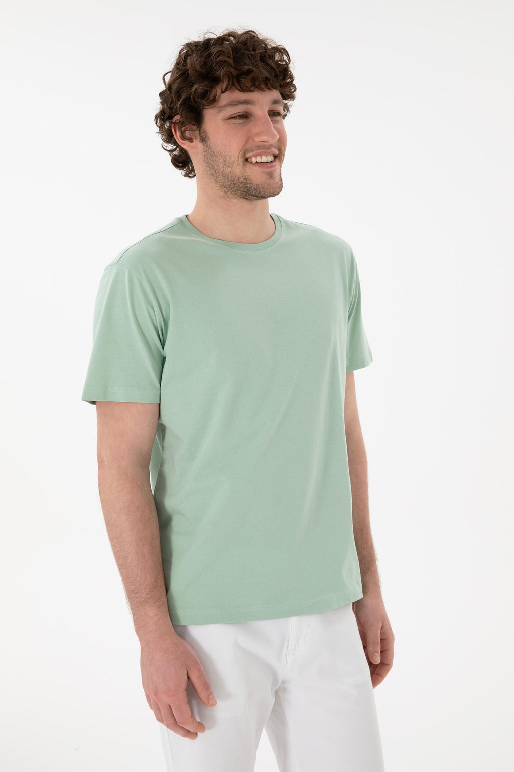 Erkek Regular Fit Bisiklet Yaka Su Ye_ili Basic Ti__rt Sepette S_rpriz _ndirim - U.s. polo assn фото 4