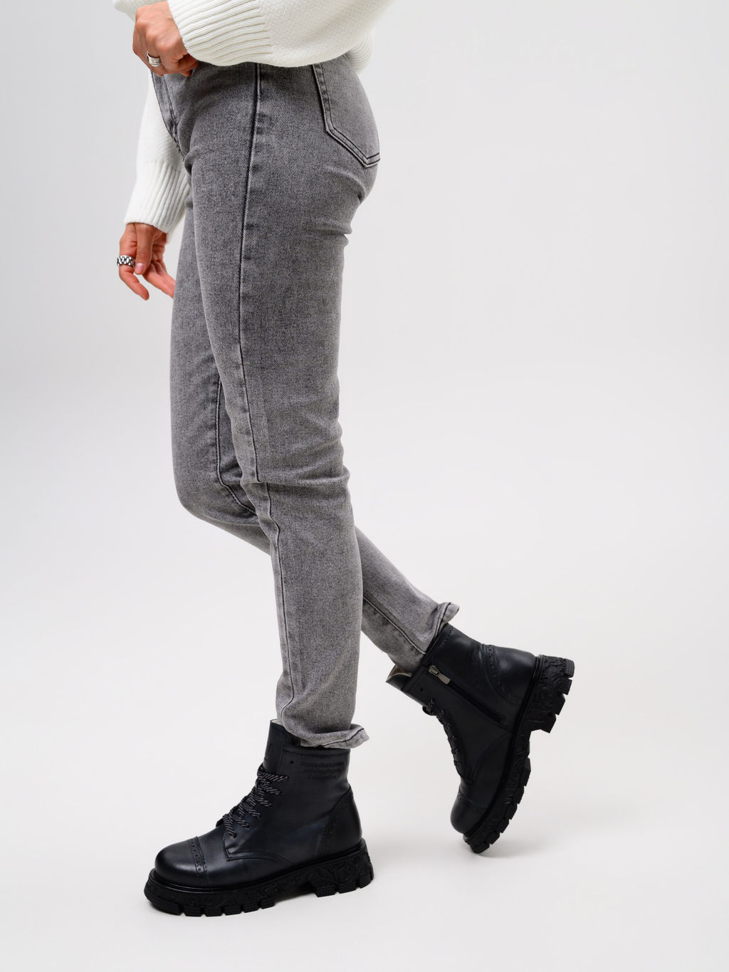 Ботинки 319.PODYUM141bl.Вакса черная/шерсть