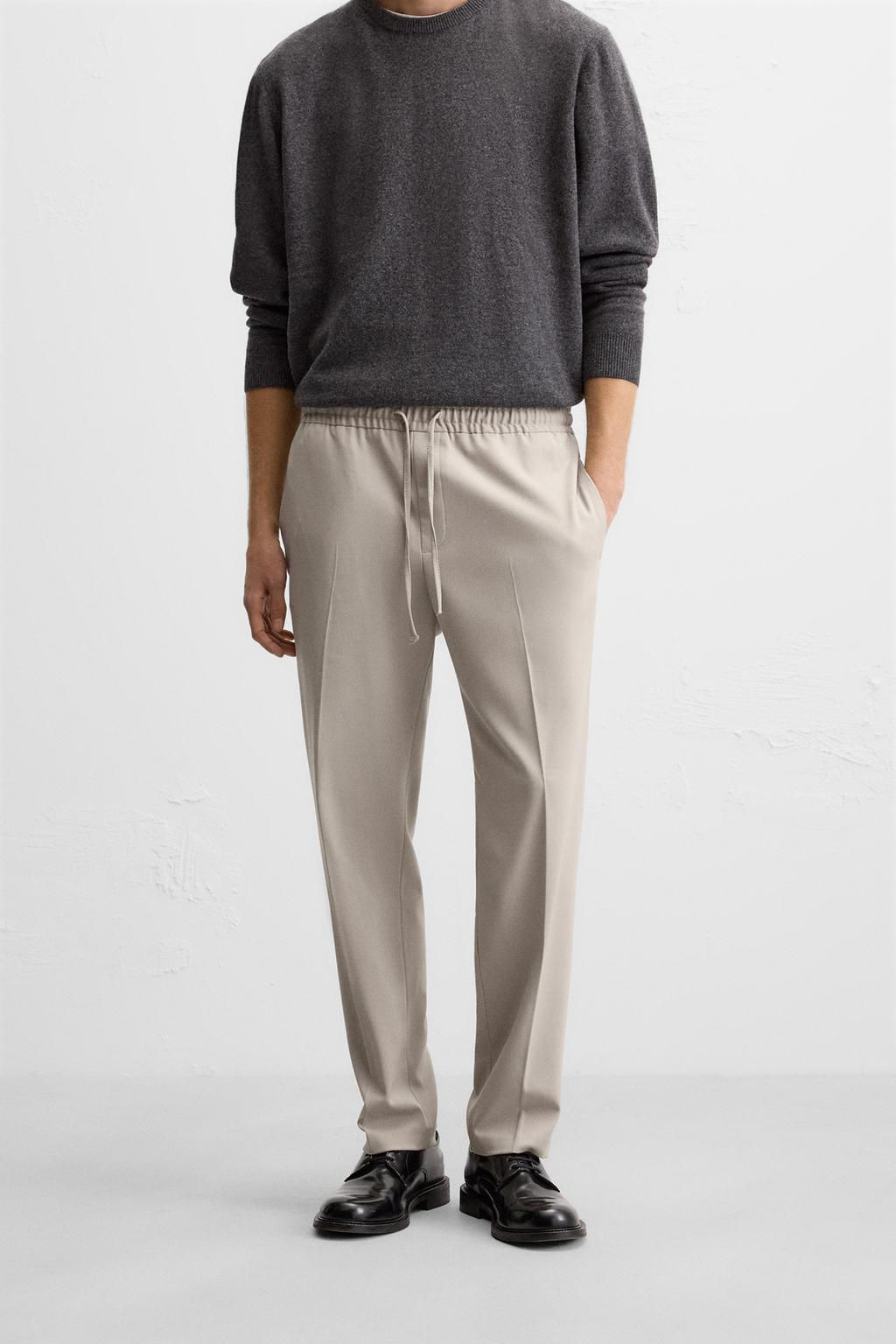 COMFORT FIT JOGGER WAIST TROUSERS - Zara фото 38