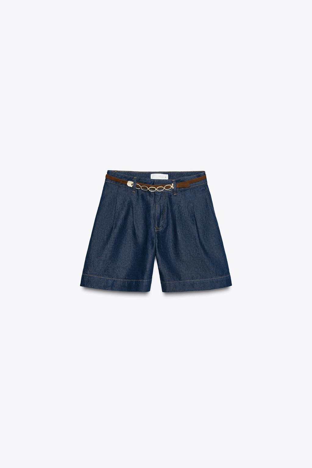 Z1975 DENIM SHORTS WITH DARTS AND BELT - Zara фото 20