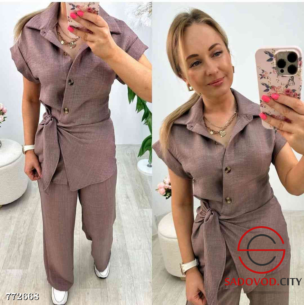 Женский брючный костюм двойка