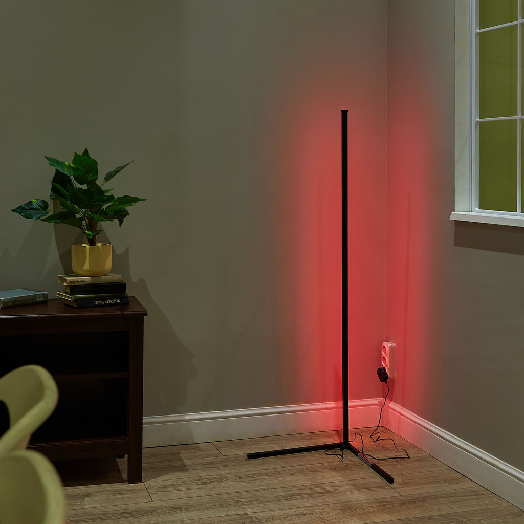 ULM-T630 10W/RGB/DIM/RC BLACK Торшер напольный светодиодный, 10W. RGB свет. Диммер. Пульт ДУ (в/к). Черный. ТМ Uniel - Volpe фото 10