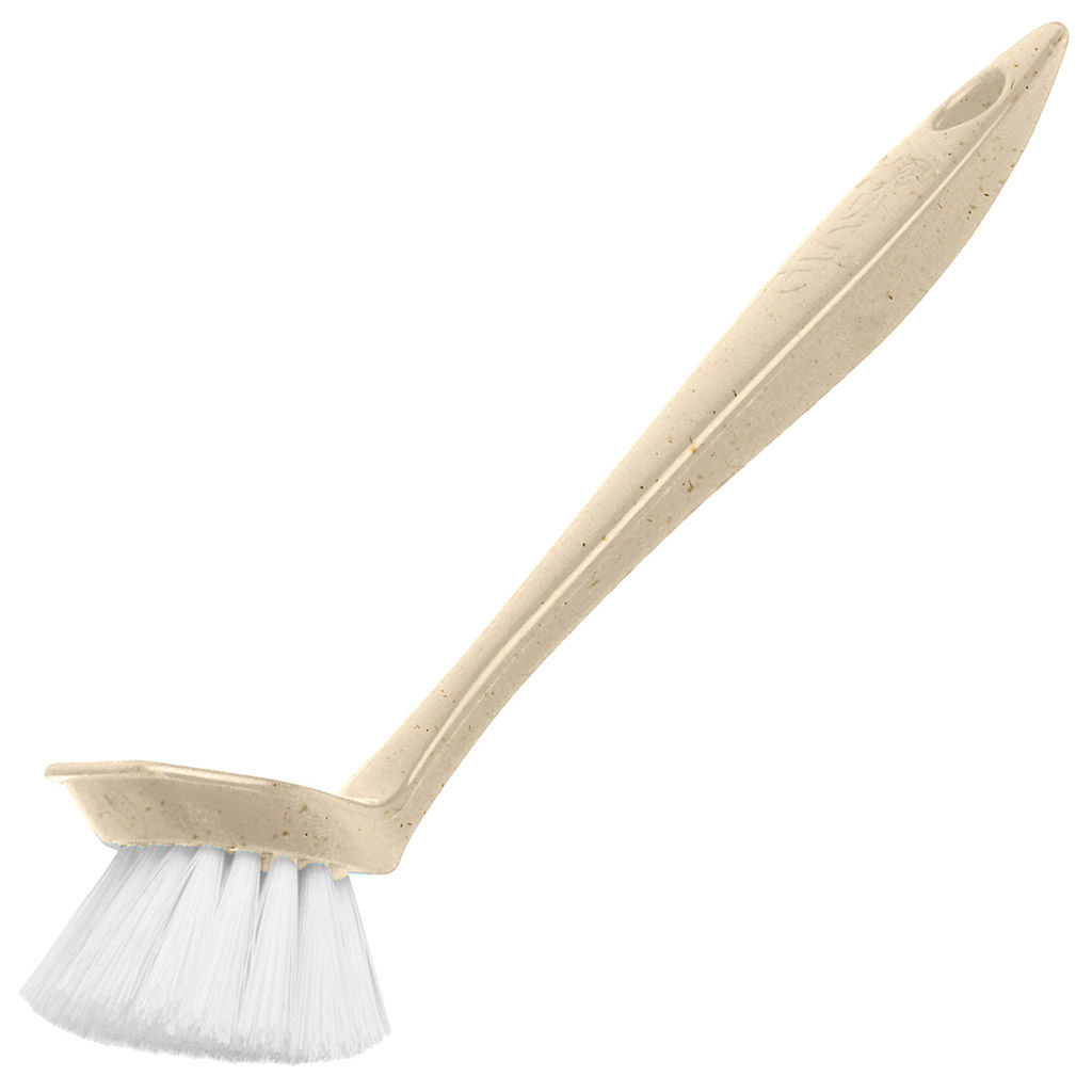 Щетка для посуды пластмассовая "Malta" 23см, прямая ручка, бежевый (Россия)