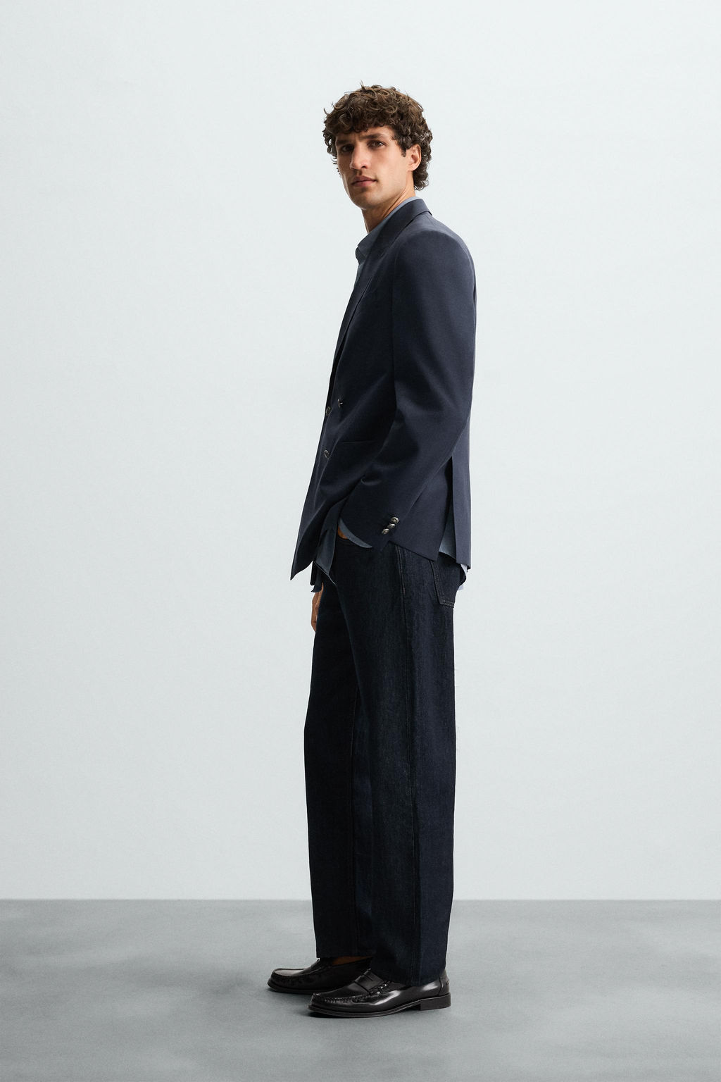 DOUBLE-BREASTED WOOL BLEND BLAZER - Zara фото 13