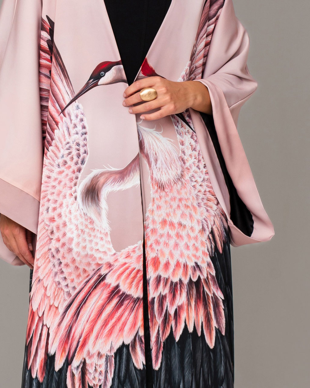 авторское мегаэффектное Японский шёлк / Армани-шёлк кимоно - Sahar art lab фото 2