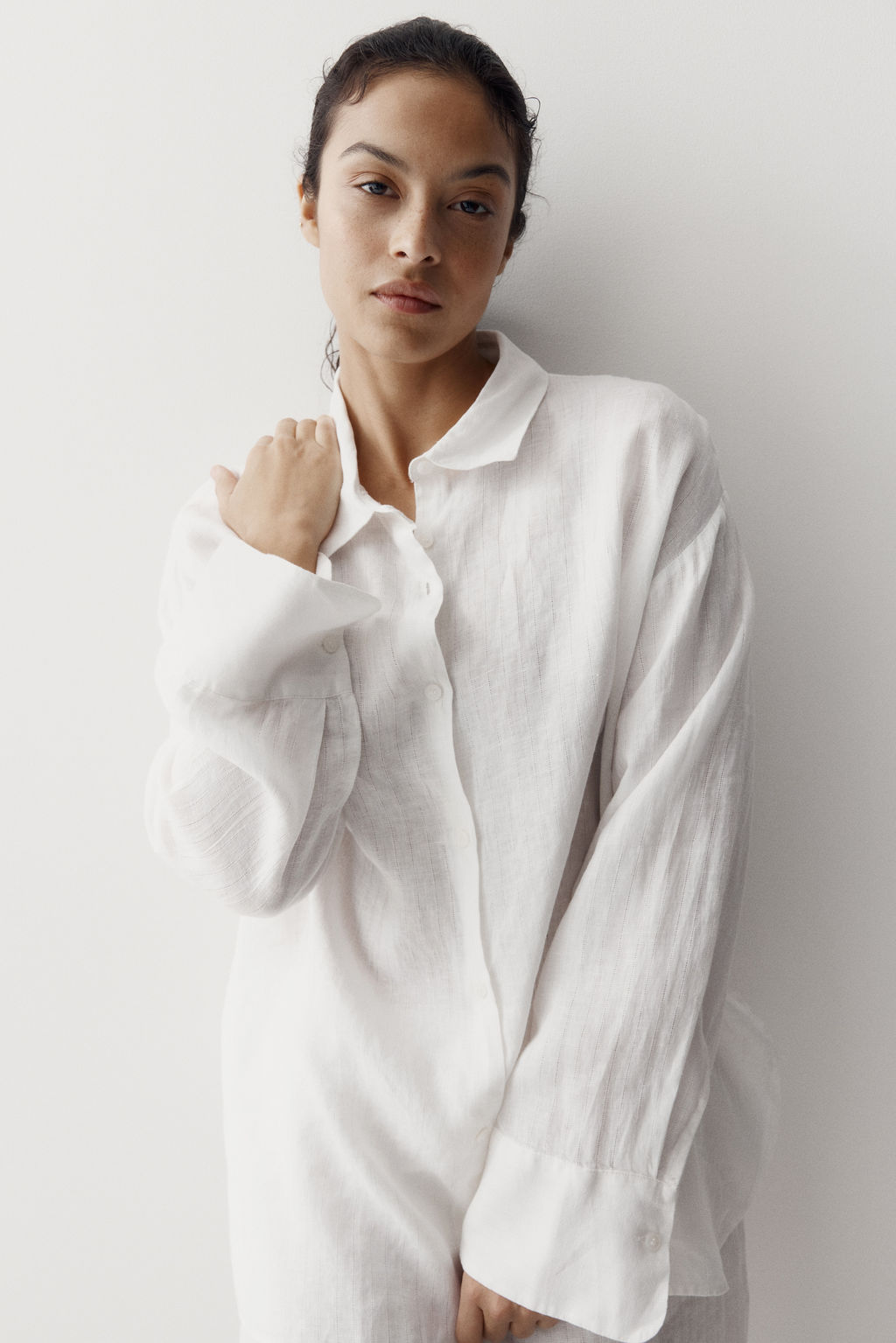Camisa oversize de lino - H&m фото 5