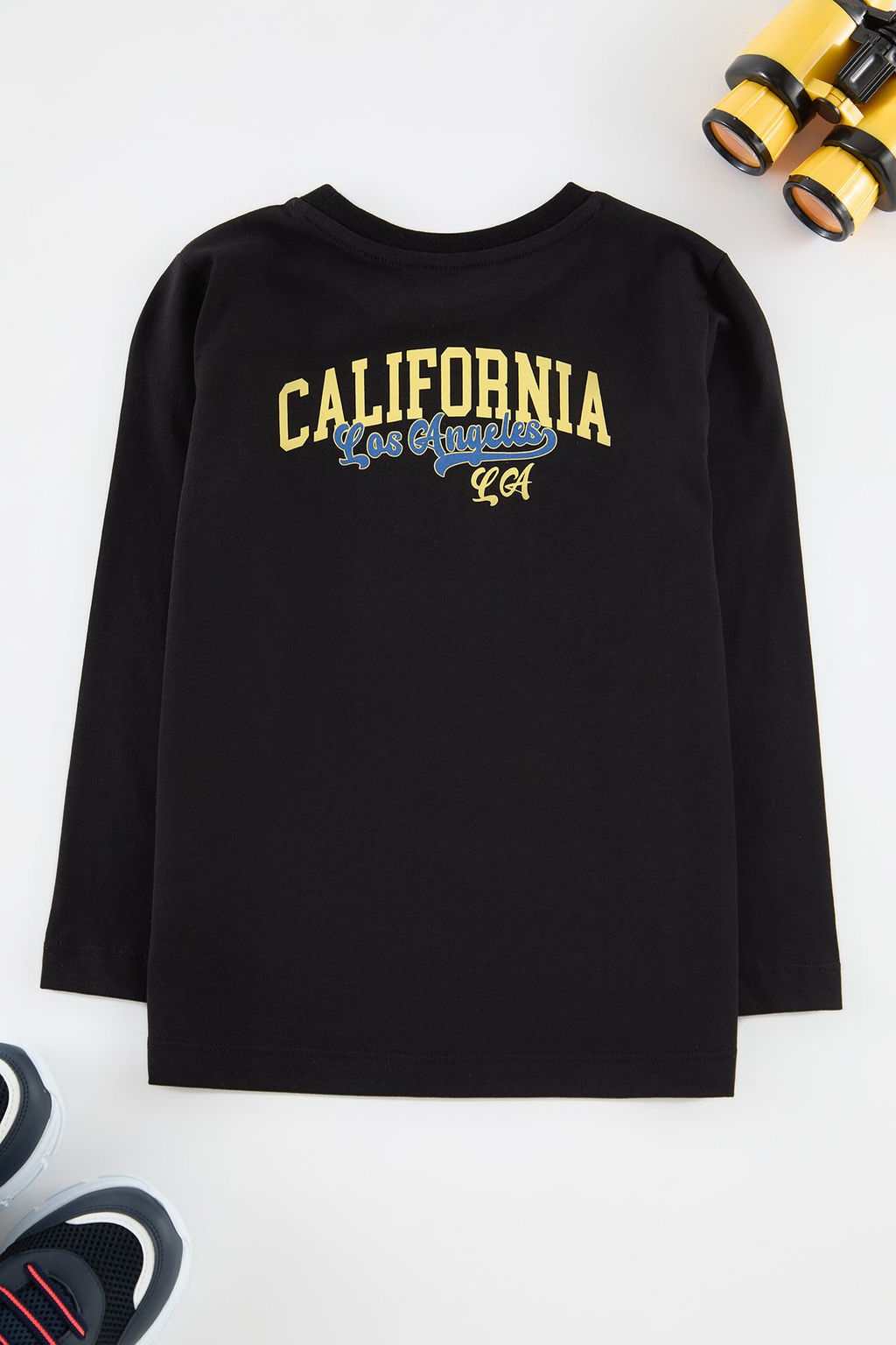 Siyah Erkek Cocuk S?rt Bask?l? Orme T-Shirt TKDAW25TS00029 - Trendyolmilla фото 2