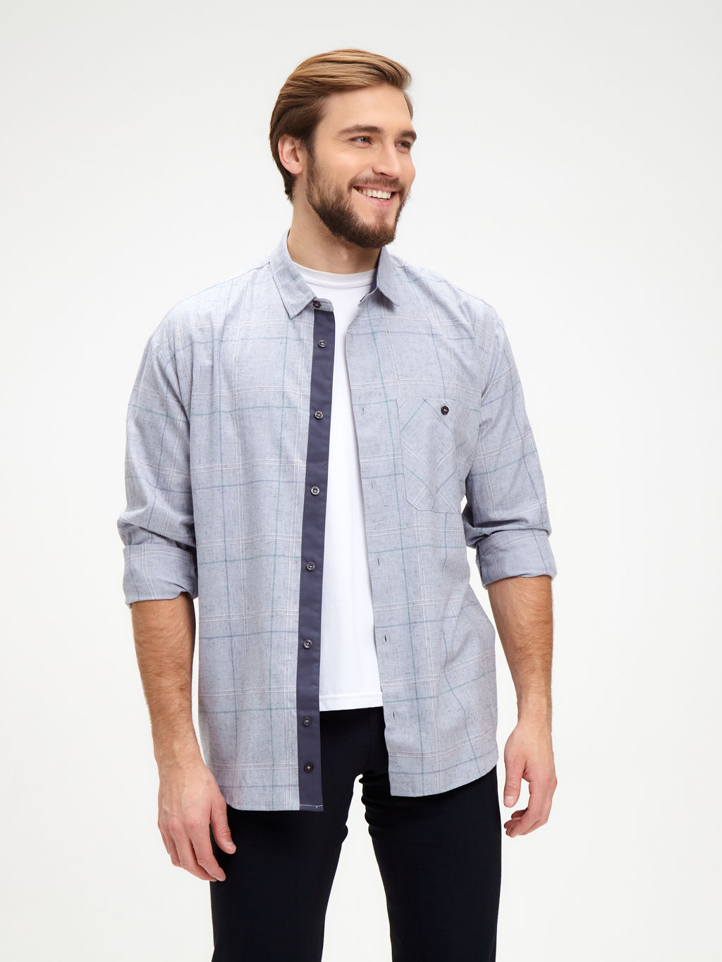 Сорочка мужская длинный рукав GREG S345/111/4601/P/1  фото 3