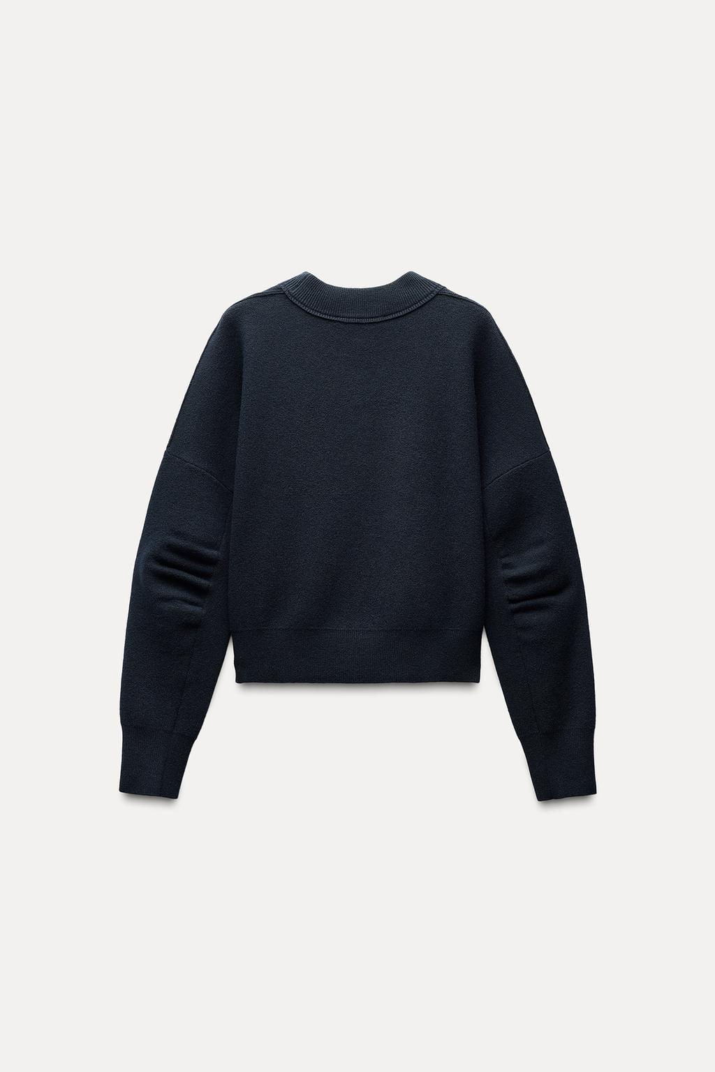 PLEATED SLEEVE KNIT SWEATSHIRT - Zara фото 9