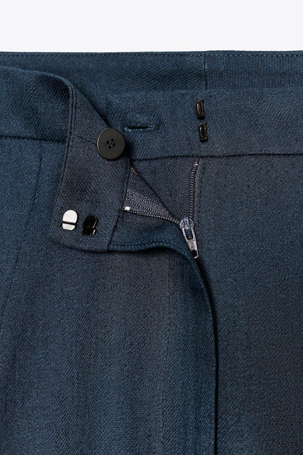 ZW COLLECTION LINEN BALLOON TROUSERS - Zara фото 9
