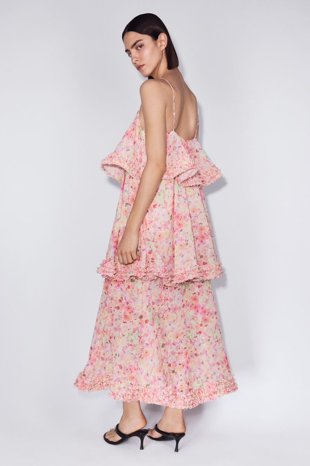 Vestido escalonado de volantes - H&m фото 6