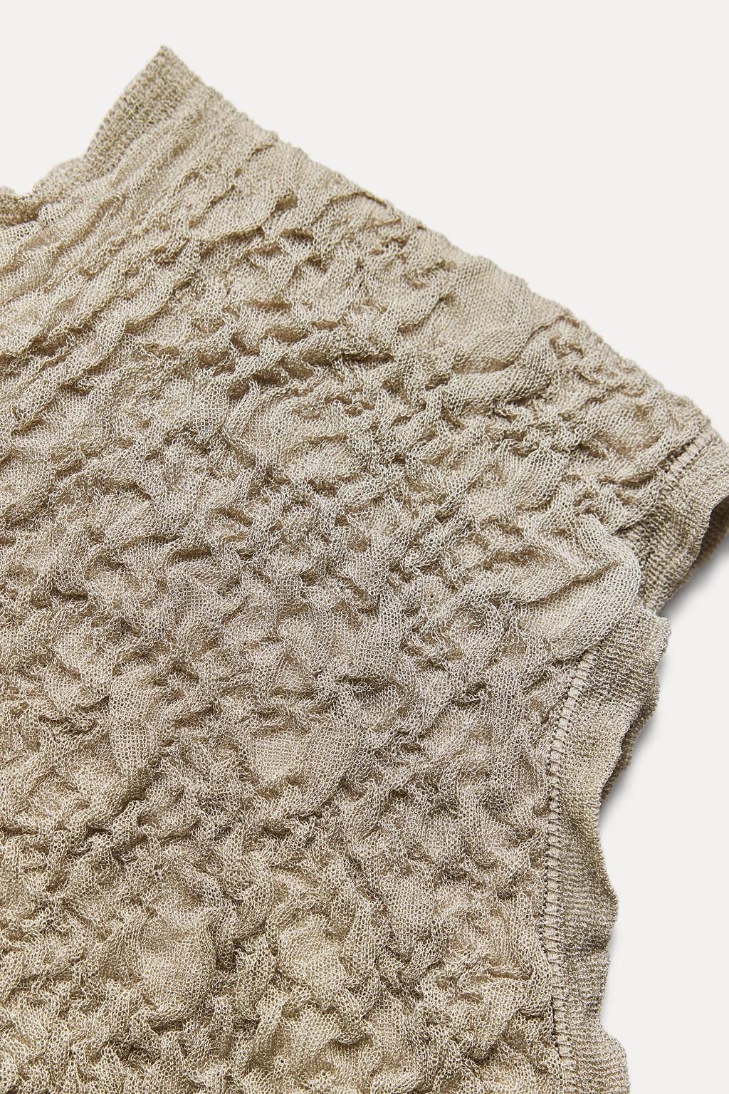 CREASED-EFFECT KNIT TOP - Zara фото 10