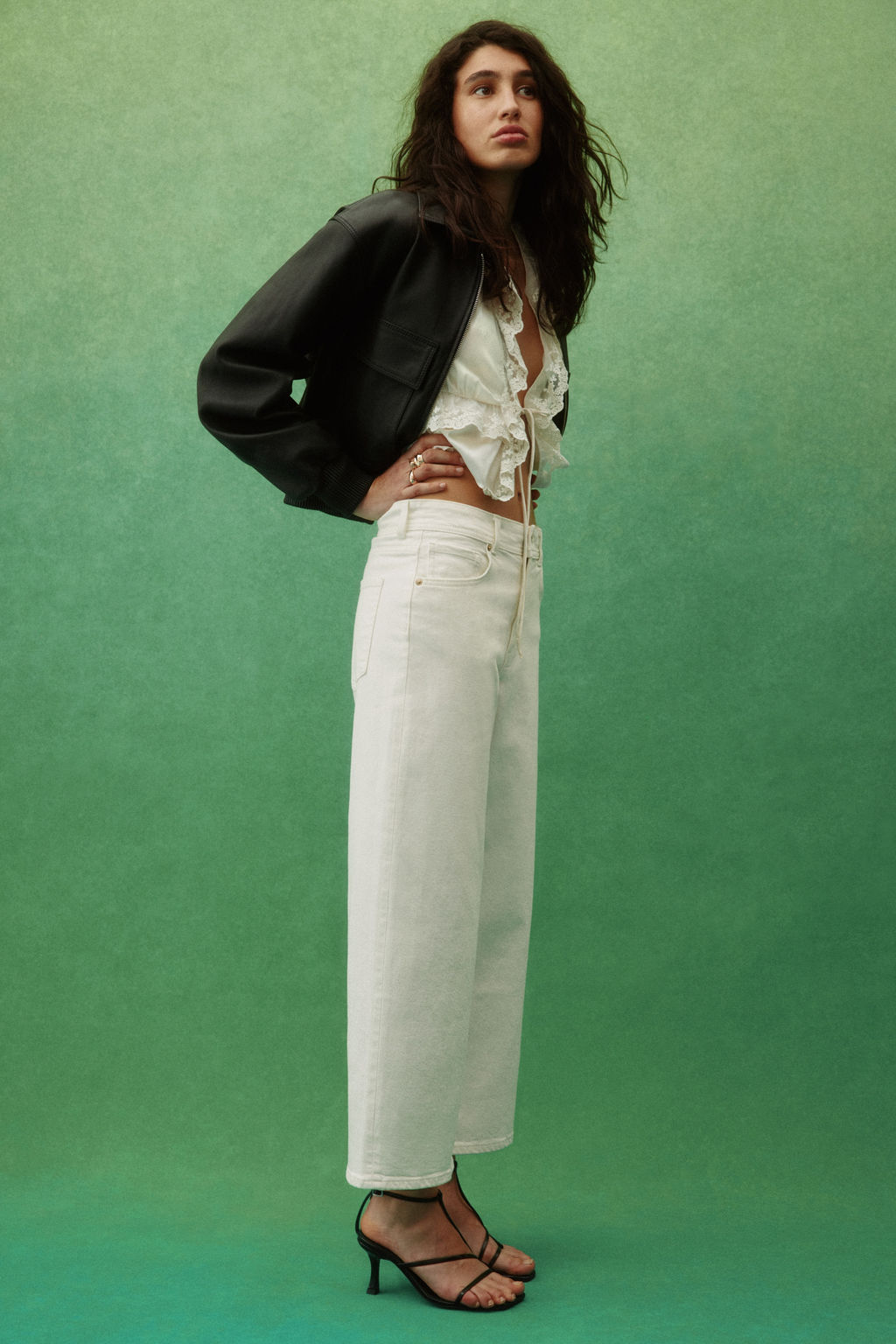 Wide High Waist Ankle Jeans - H&m фото 11