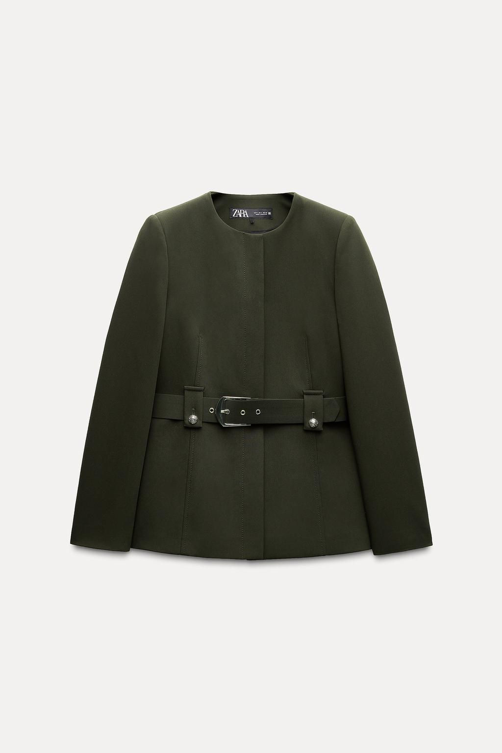 BLAZER WITH WIDE BELT - Zara фото 6