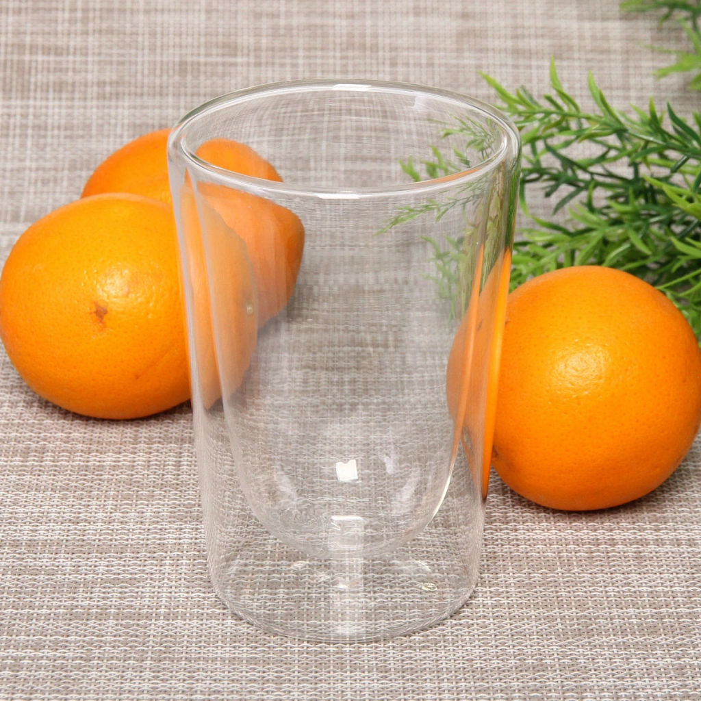 Стакан стеклянный с двойными стенками 350мл "Хай-Тек" 8,6*12см