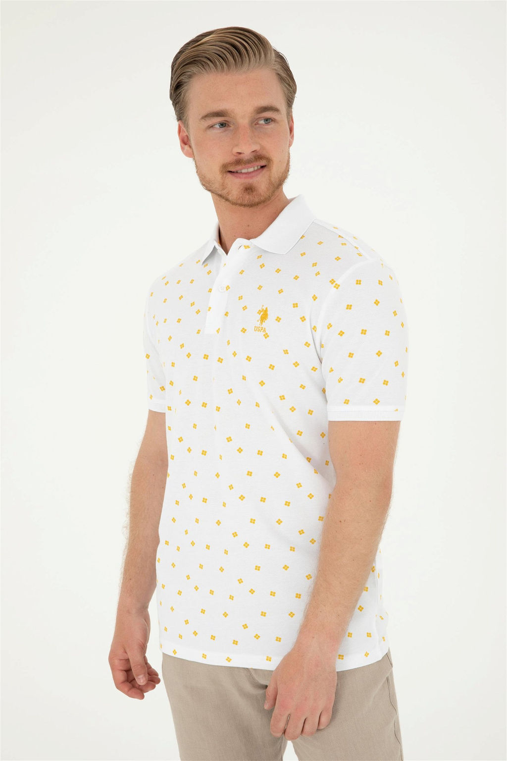 U. S. Polo Assn / Мужская шафрановая футболка - U.s. polo assn фото 3